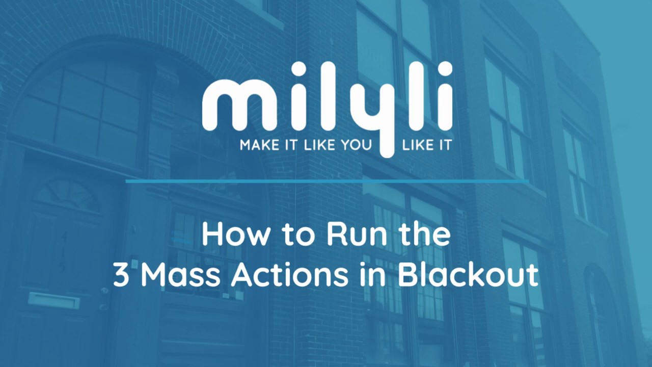 How To: Run the 3 Mass Actions Available in Blackout