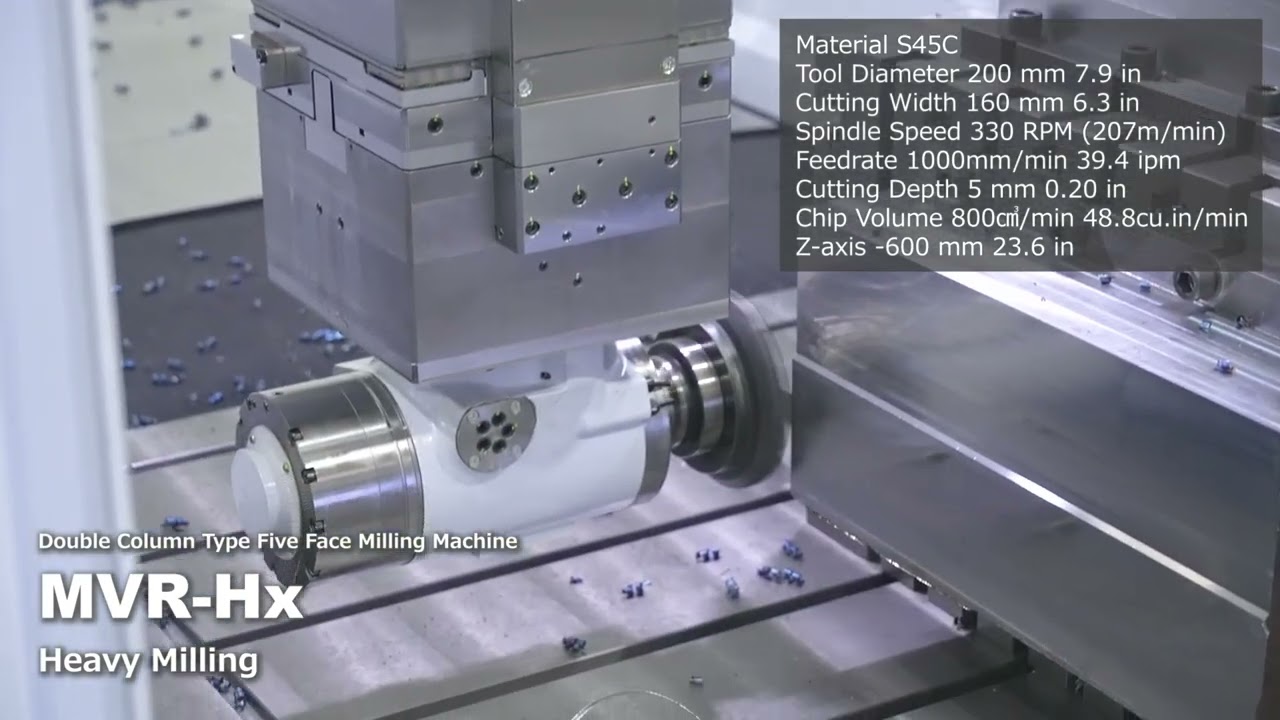MVR-Hx Machining Example / Double Column Type Five Face Milling Machine / Nidec Machine Tool