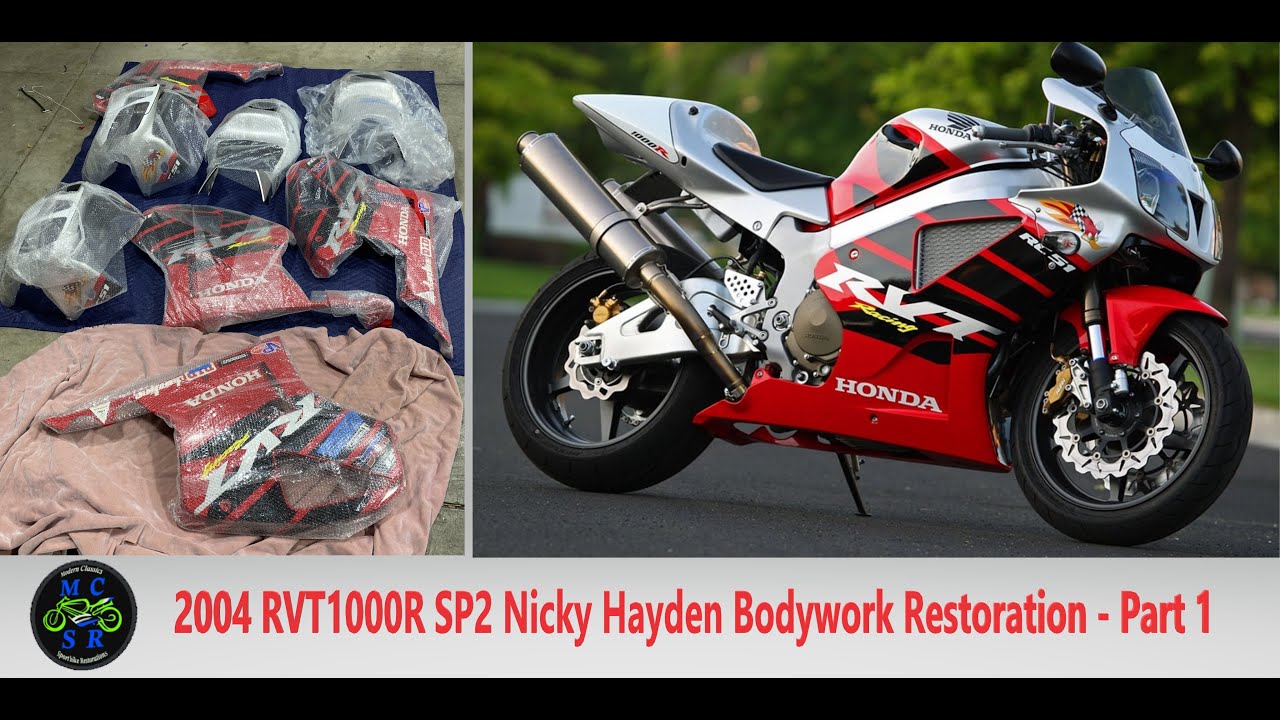 Реставрация кузова мотоцикла RVT1000R SP2 2004 года выпуска, Ники Хейден, часть 1 - Оценка повреж...