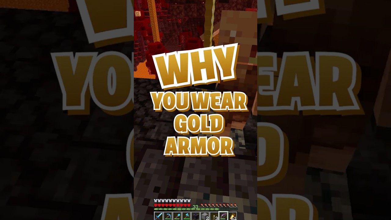 Why You Wear Gold Armor in HARDCORE Minecraft!