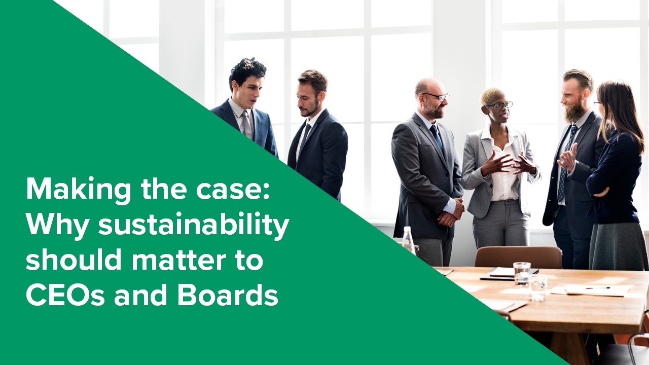 Webinar | Making the case: Why sustainability should matter to CEOs and Boards