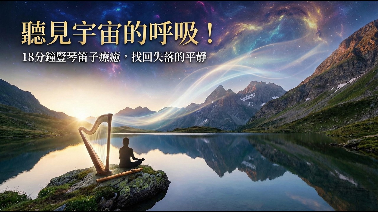 聽見宇宙的呼吸！18分鐘豎琴笛子療癒，帶你找回失落已久的平靜
