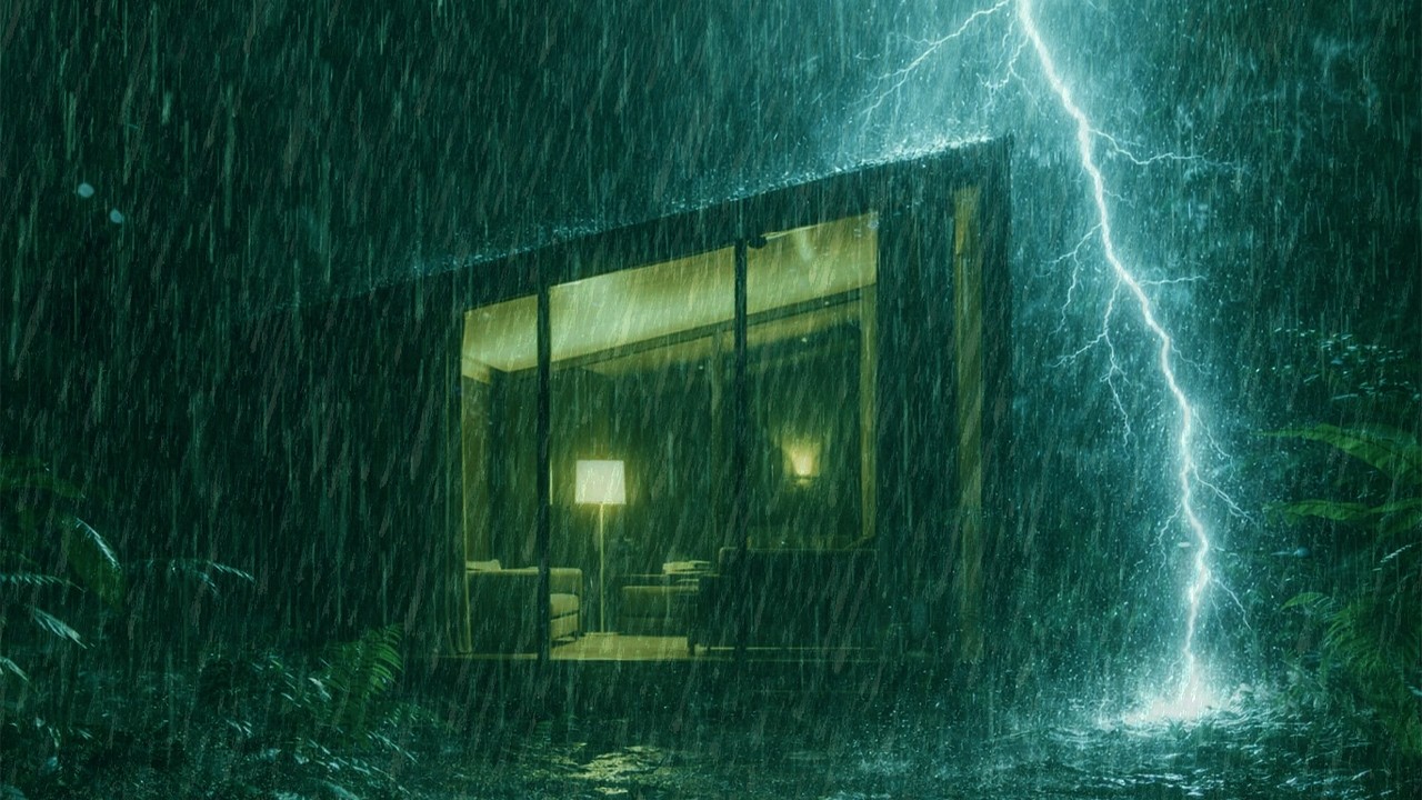 Rain Sounds for Sleep and Insomnia | Forest Cabin Night ASMR