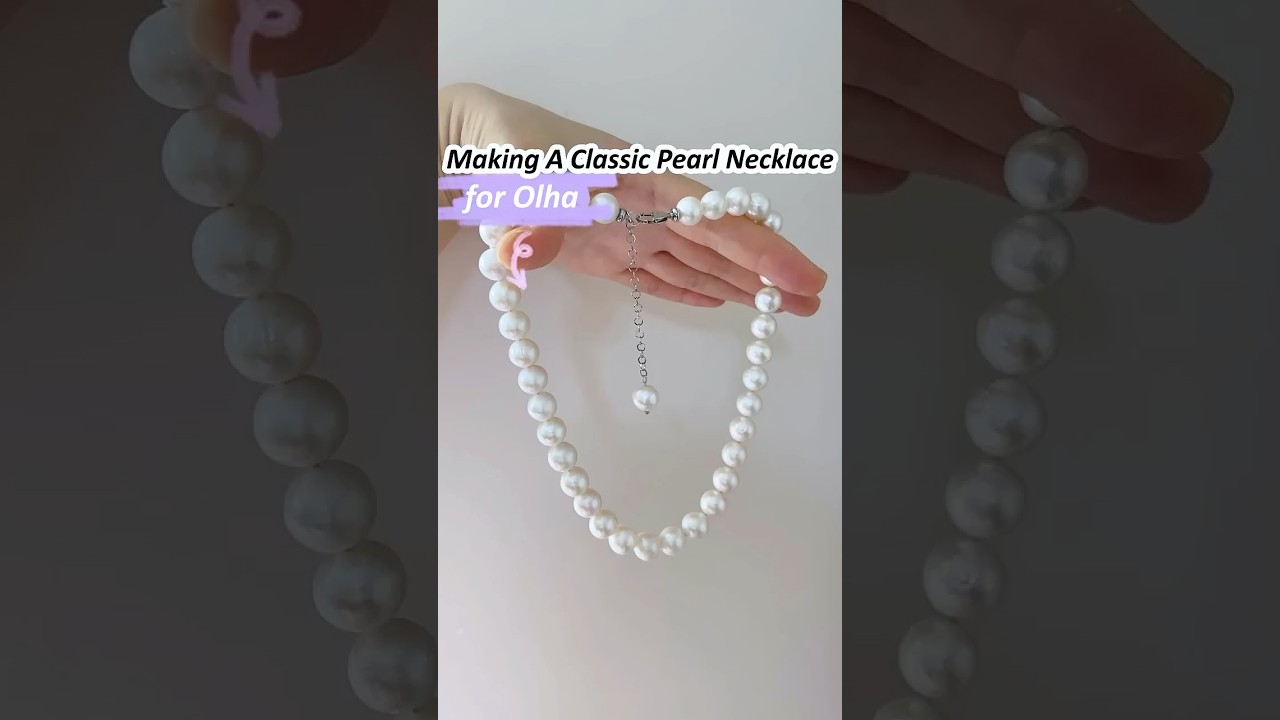 Make a classic pearl necklace with me! Beading is medicine, especially with ~10mm gorgeous pearls 🤭
