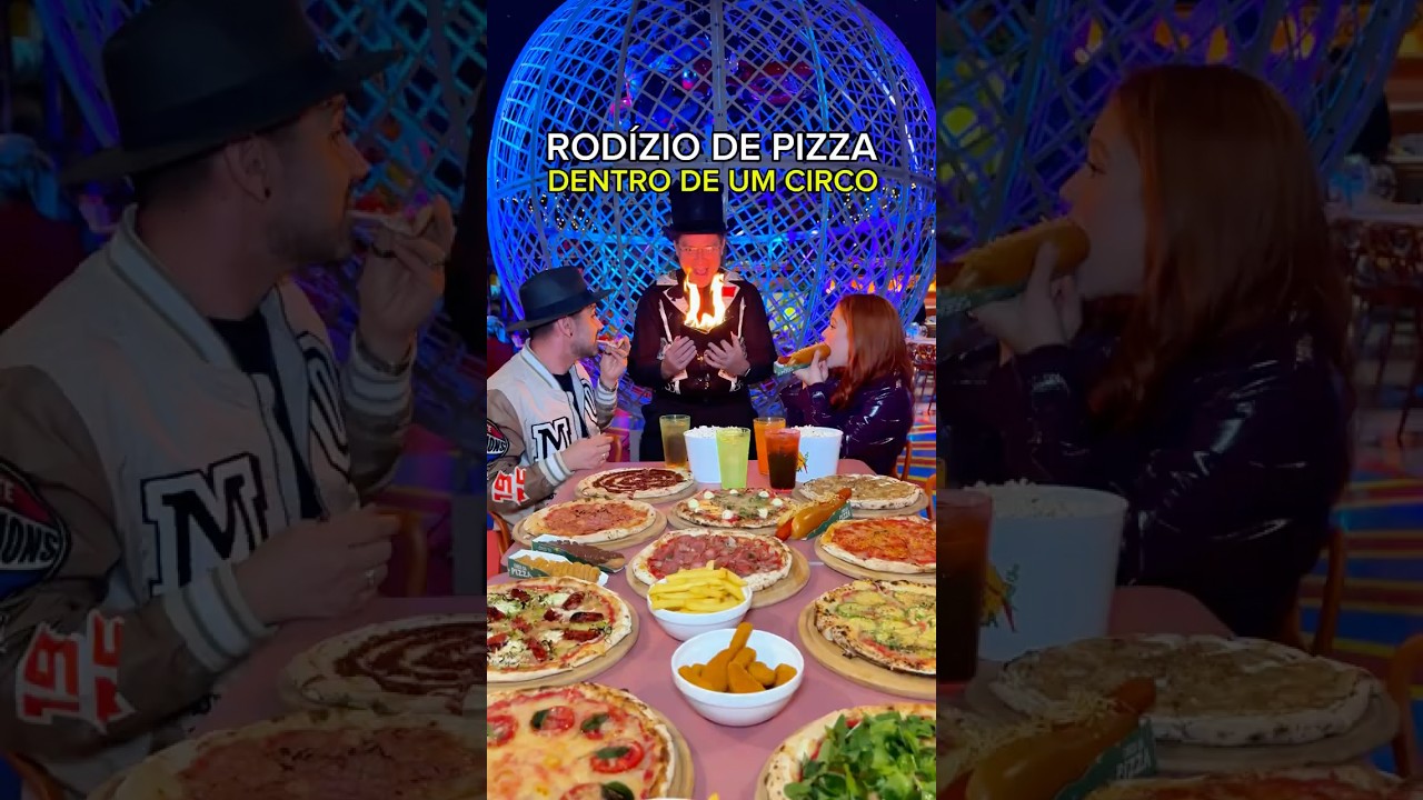DESCOBRIMOS UMA PIZZARIA QUE FICA DENTRO DE UM CIRCO 🍕🎪🤹