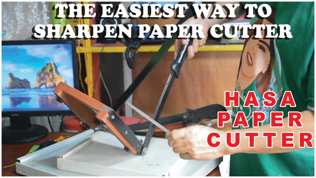 SHARPEN PAPER CUTTER USING SLIM TAPER FILE   |   PAGHASA NG PAPER CUTTER GAMIT ANG KIKIL  |  TAGALOG