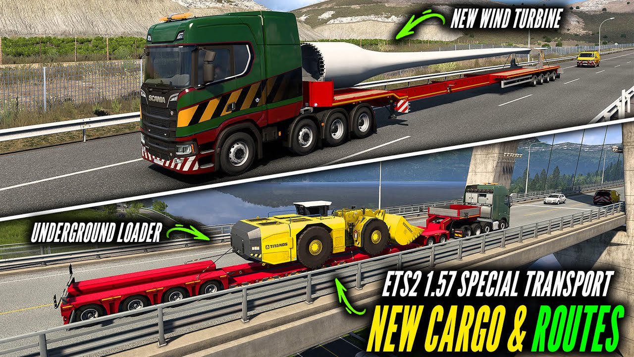 ETS2 1.57 Update: MASSIVE Special Transport Update! New Cargo & Routes!