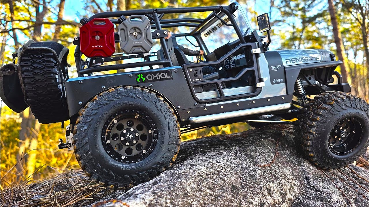 Axial SCX10 III Jeep CJ-7 with H-Tech Custom Creek Rock Crawling  2 #offroad #rc #4x4