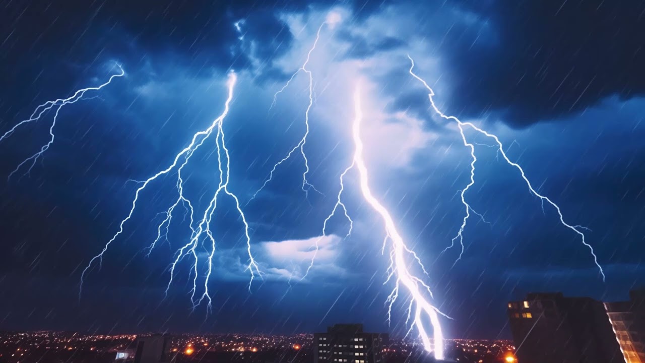 EPIC THUNDER & RAIN 🌧️🌧️🌧️ Rainstorm Sounds For Relaxing, Focus or Sleep White Noise 24 Hours🌧️