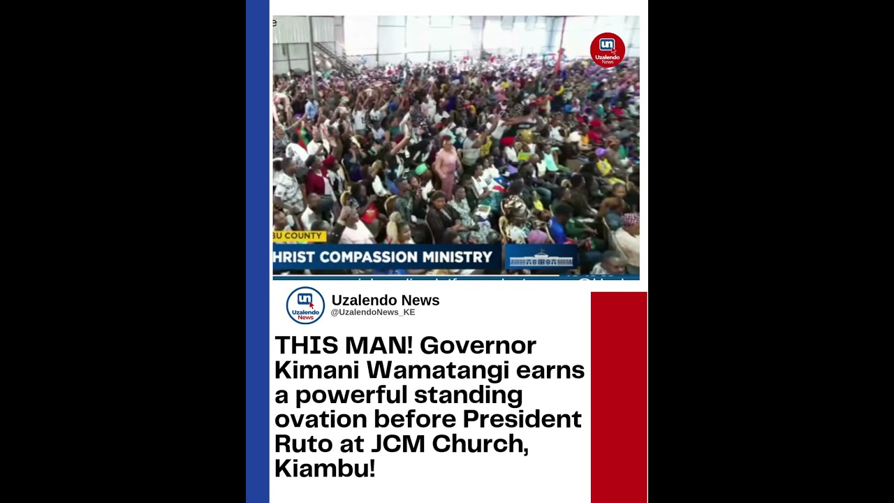 Kimani Wamatangi earns a powerful standing ovation before President Ruto at JCM Church, Kiambu!