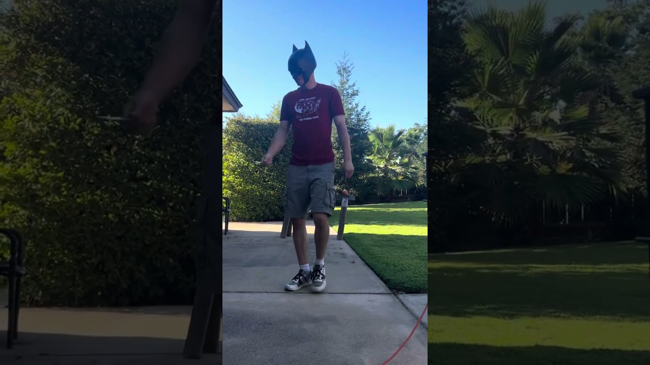 Trying to Hit an Apple With a Batarang