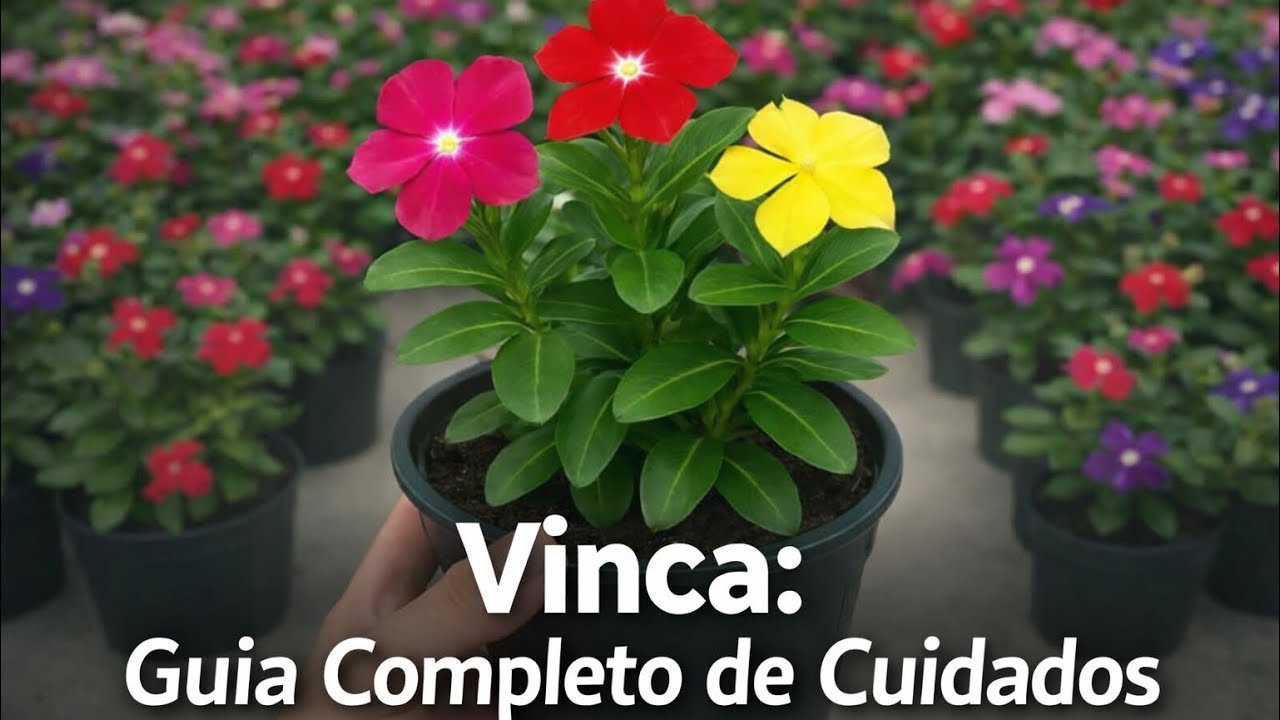 O segredo para a vinca ou boa noite ficar sempre linda e cheia de flores! #vinca #plantas #flores 