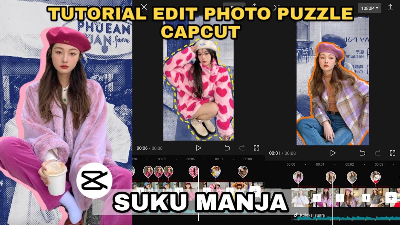 Tutorial Edit Trend PHOTO PUZZLE x SUKU MANJA || Template Capcut