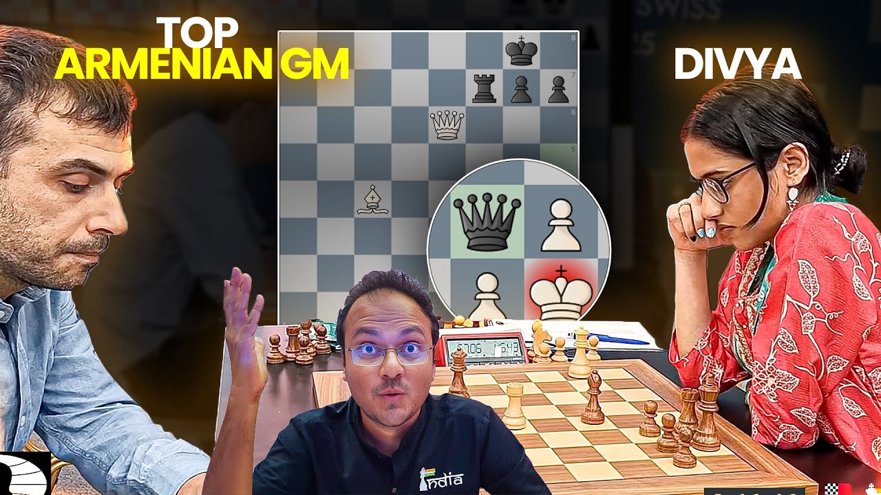 Divya Deshmukh takes on top Armenian GM Gabriel Sargissian | FIDE Grand Swiss 2025