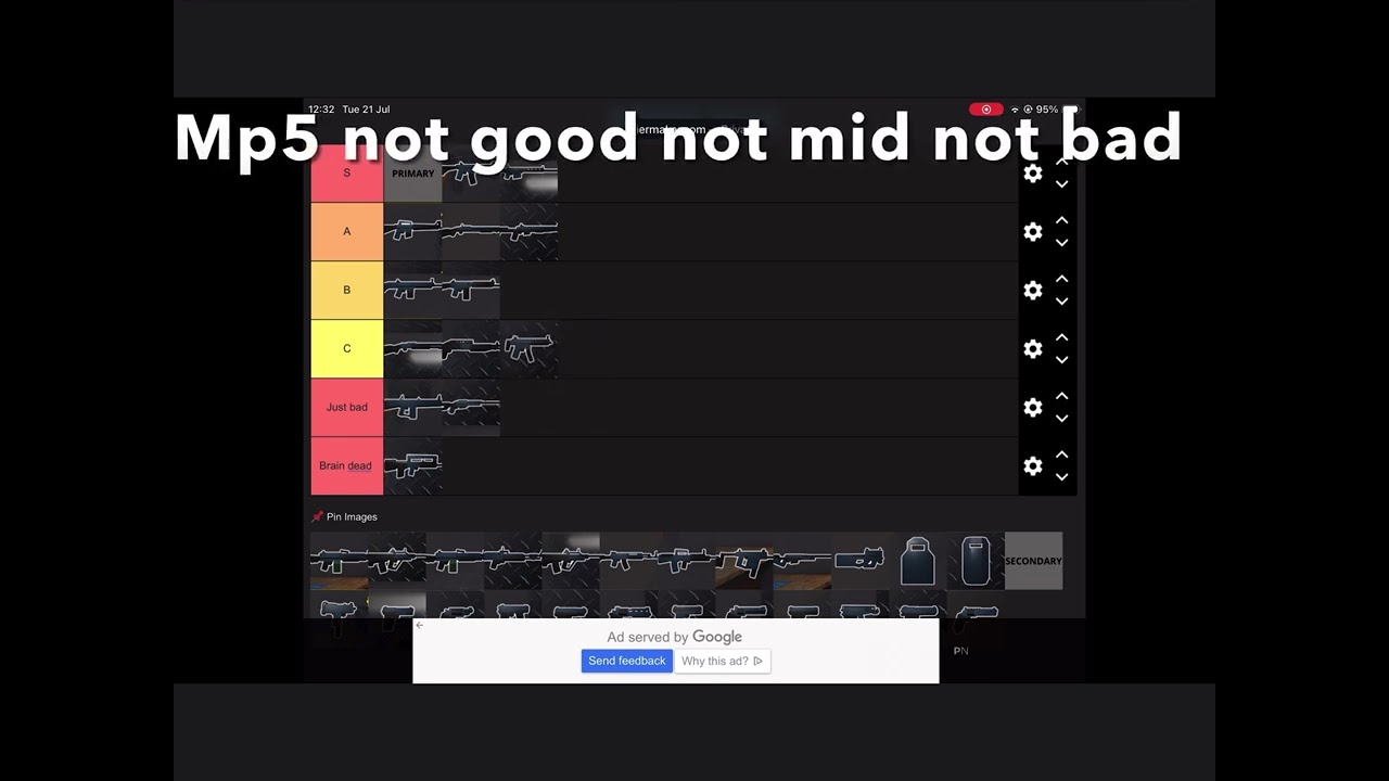 Operation one weapon tier list!