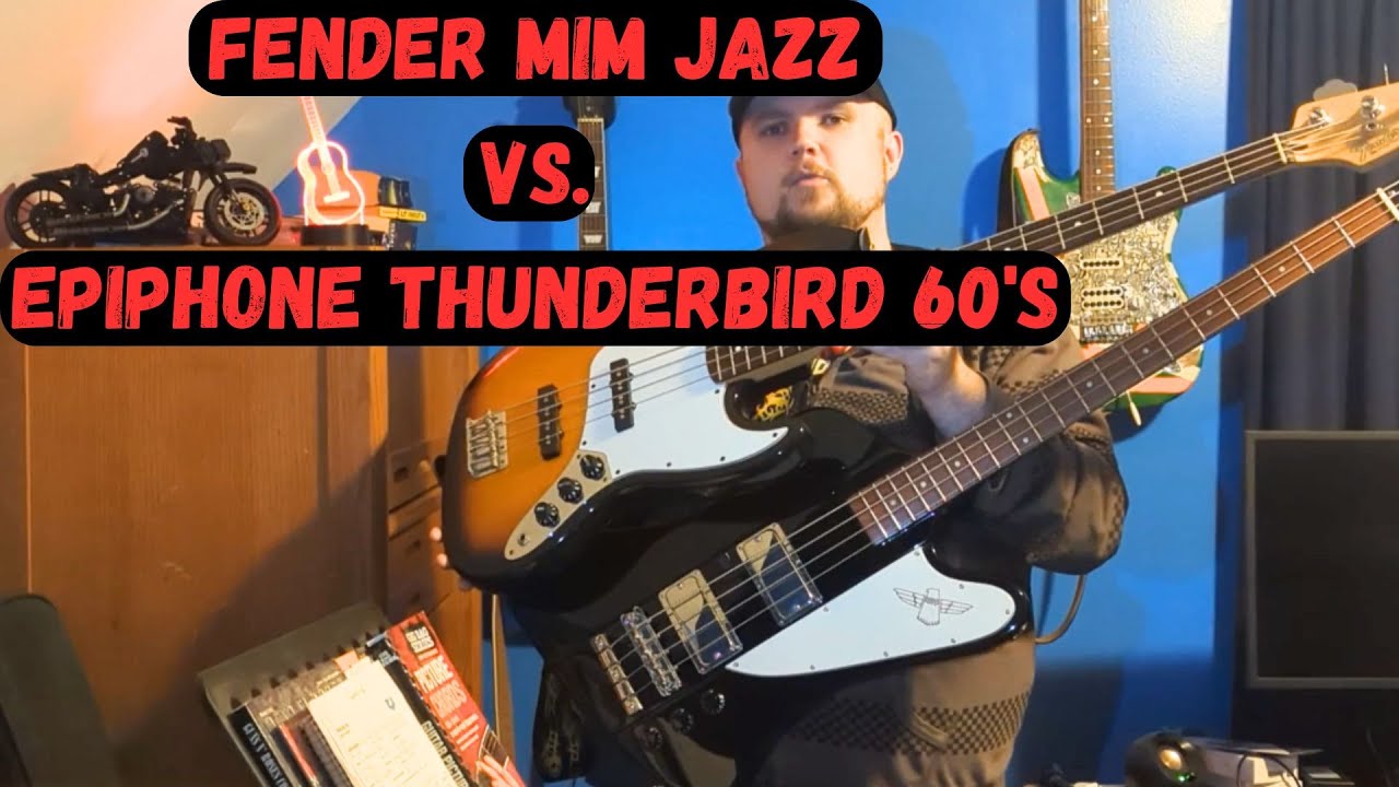 Fender MIM Jazz против Epiphone Thunderbird 60-х годов