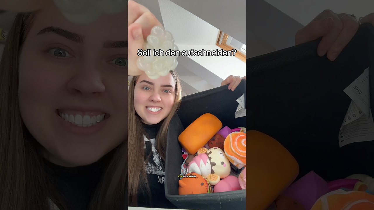 SOLL ICH es ZERSCHNEIDEN?!😂✂️ #shortvideo #dumplings #humor #reagieren #fun#squishies #zerschneiden