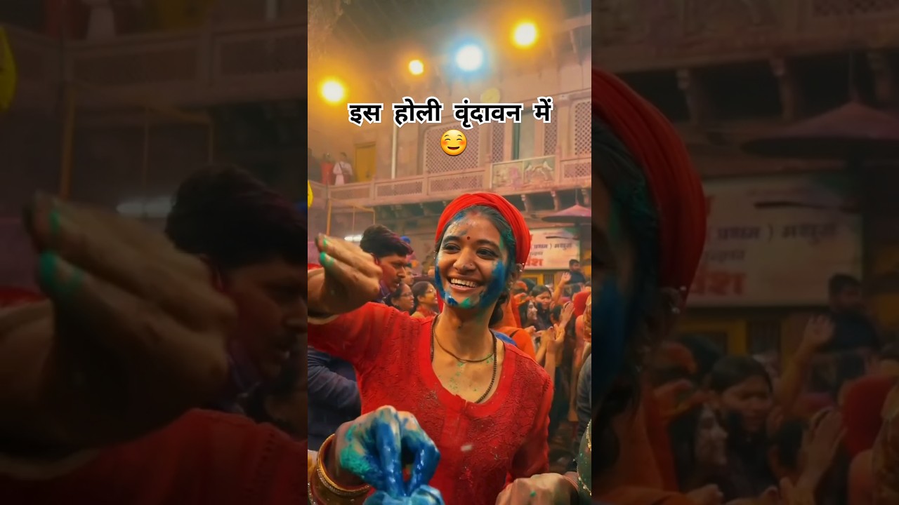 Vrindavan Holi ☺️🙏🏻 | Radha Krishna Status | Holi 2025 | Vrindavan Ki Holi 2025 |