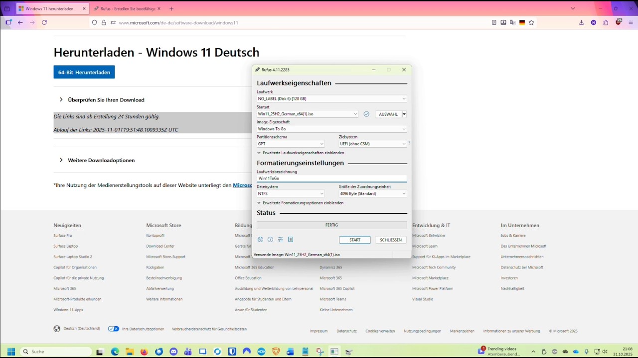 WindowsToGo USB Stick erstellen und einrichten