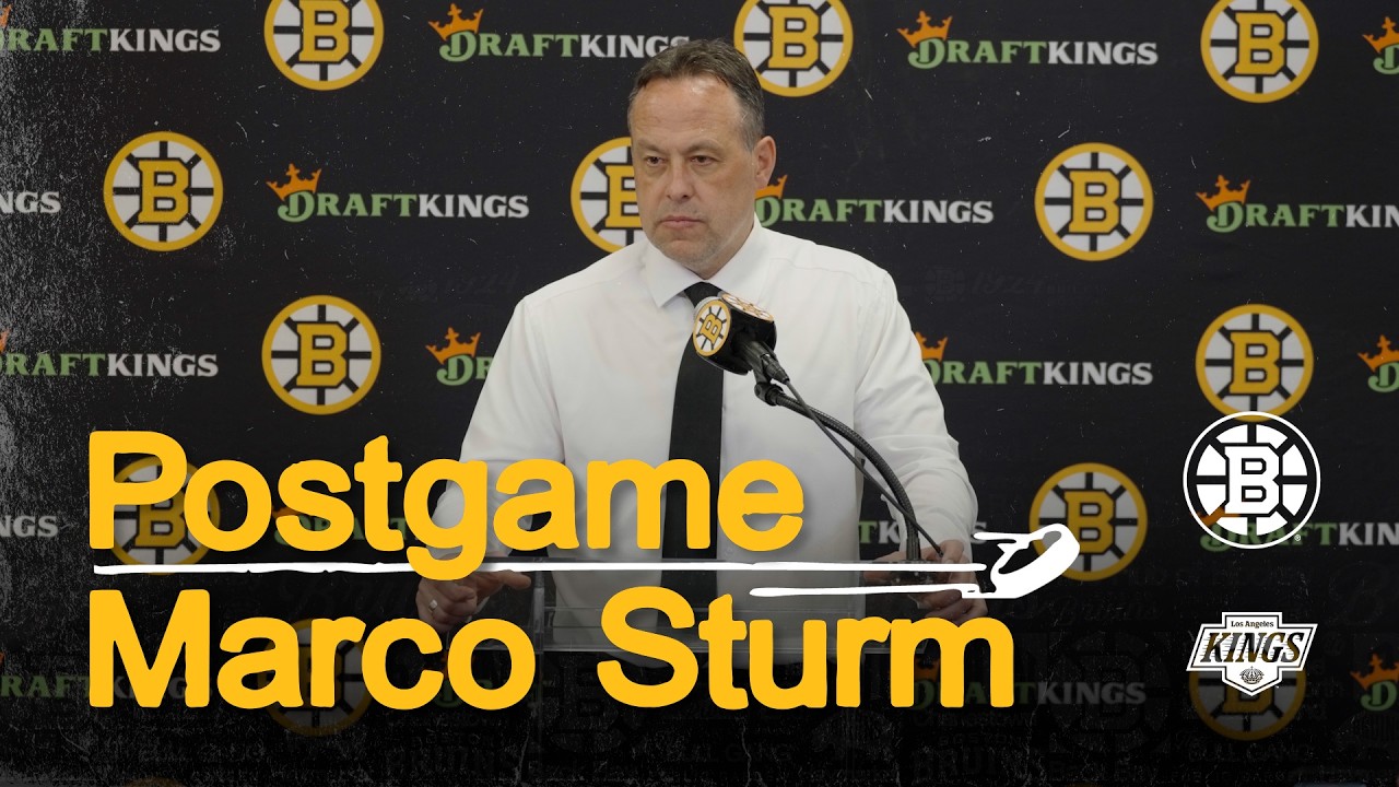 Sturm speaks with the media following 2-1 OTW vs LAK