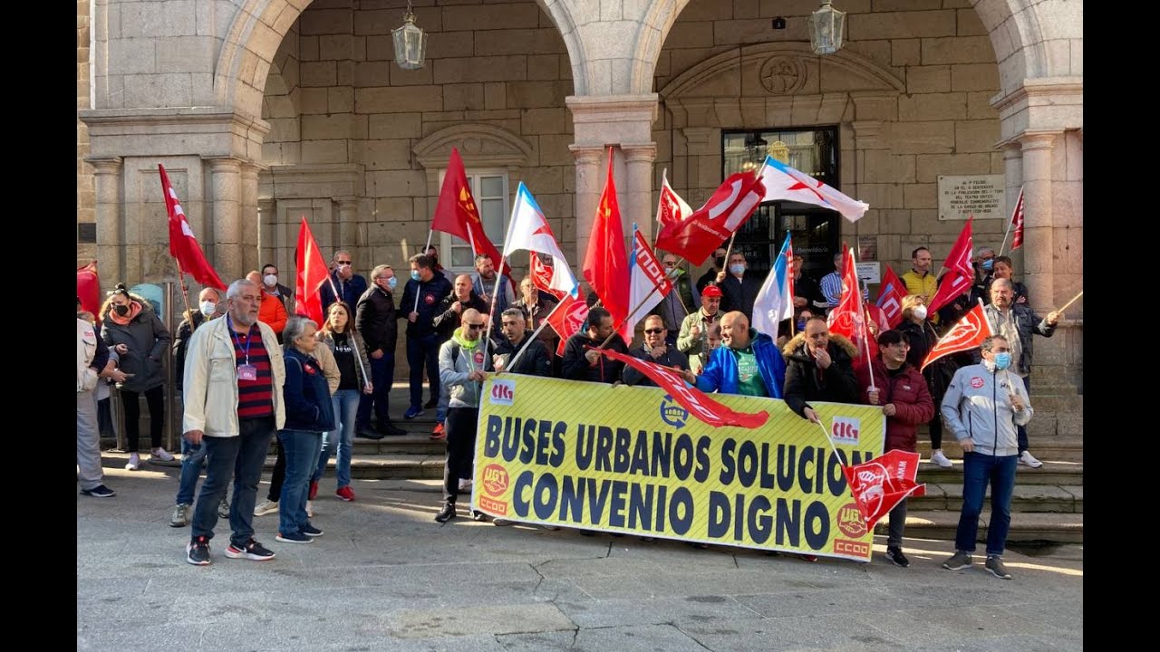Comienza la tercera concentración de la huelga de autobuses
