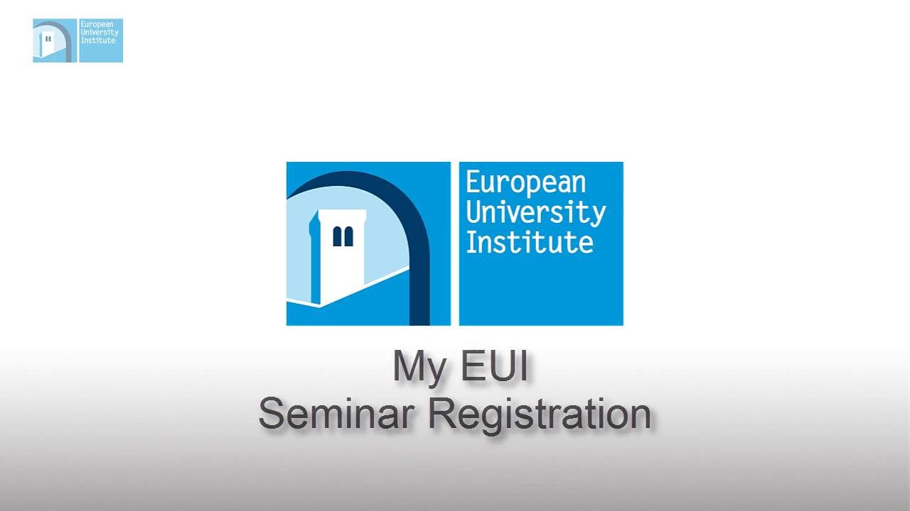 How to enrol to seminars using the my.eui.eu Portal?