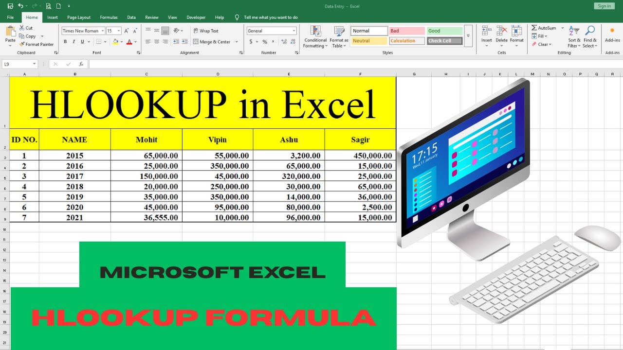 How to use Hlookup in excel | Excel me hlookup lagana sikhe