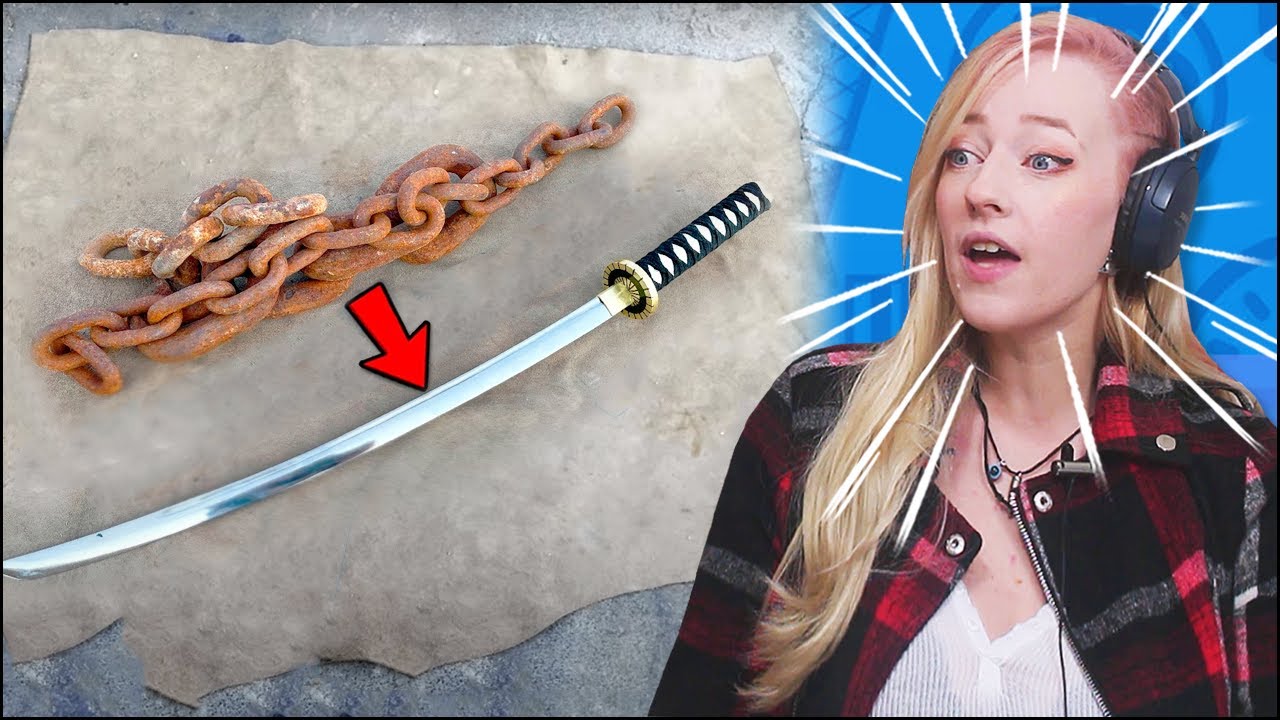 O CARA FEZ UMA KATANA USANDO SÓ UMA CORRENTE VELHA (JOVENS REAGEM)