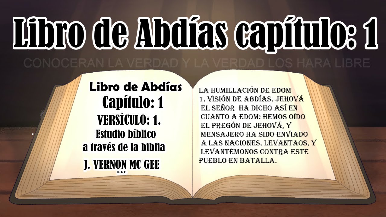 estudio bíblico Abdías 1 v 1 biblia hablada a través de la biblia
