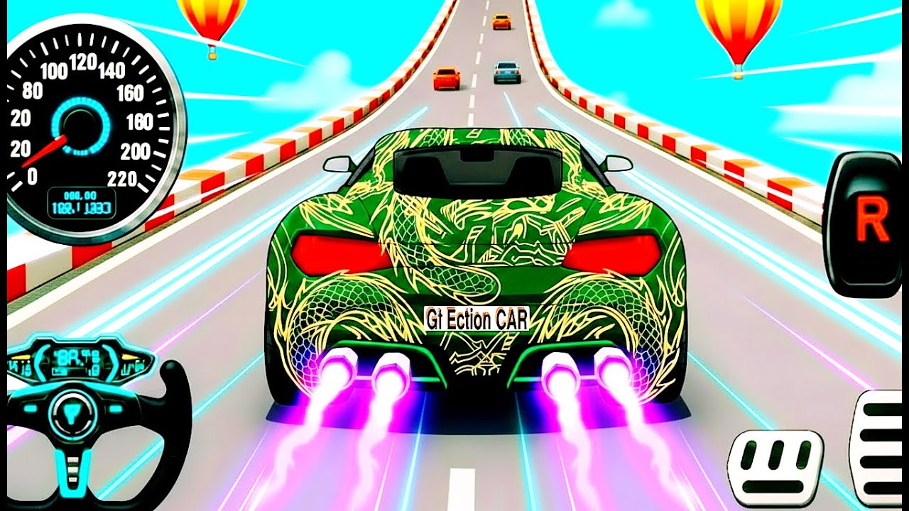 Mega Ramp Sport Car Racing 3D - Extreme Car Stunts -Android Gamepla #MegaRamp #3DGames #CarRacing 43