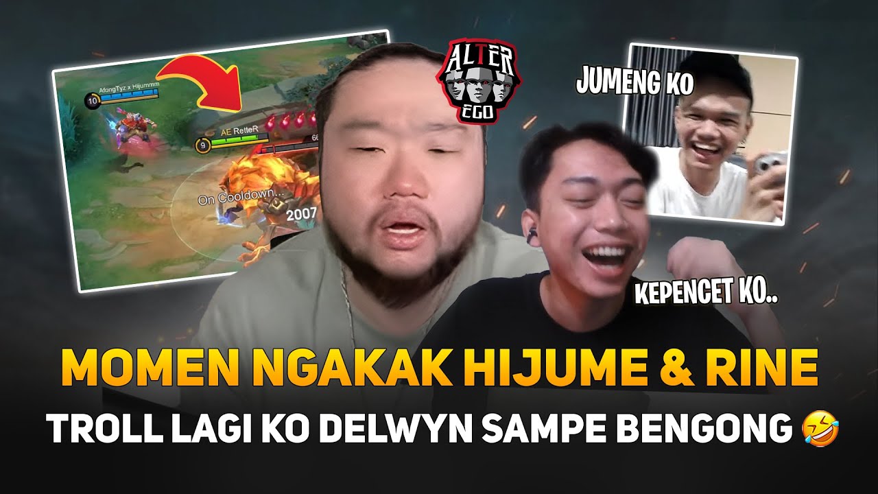 MOMEN NGAKAK HIJUME & RINE TROLL KO DELWYN LAGI 🤣 KO DELWYN DITROLL SAMPE BENGONG 🤣