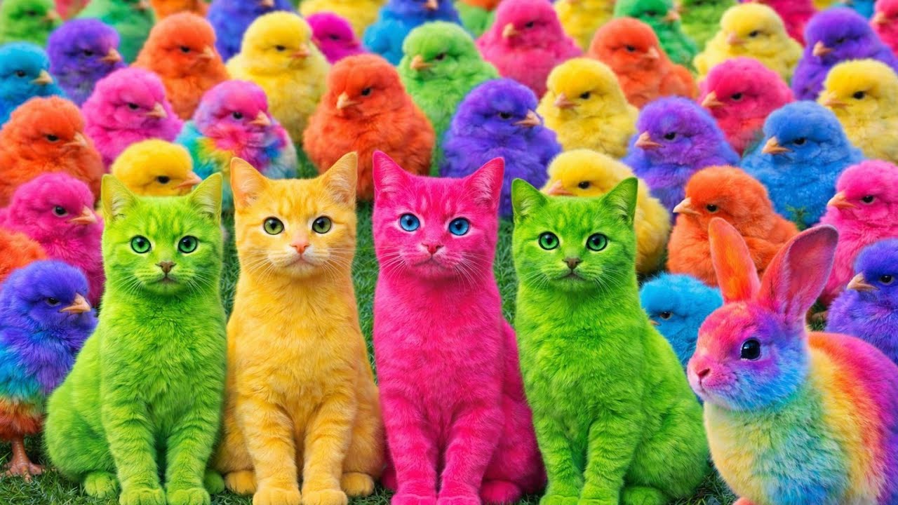Tangkap Ayam Lucu, ayam warna warni, ayam rainbow, kelinci lucu, bebek lucu, ikan koi, Hewan Lucu