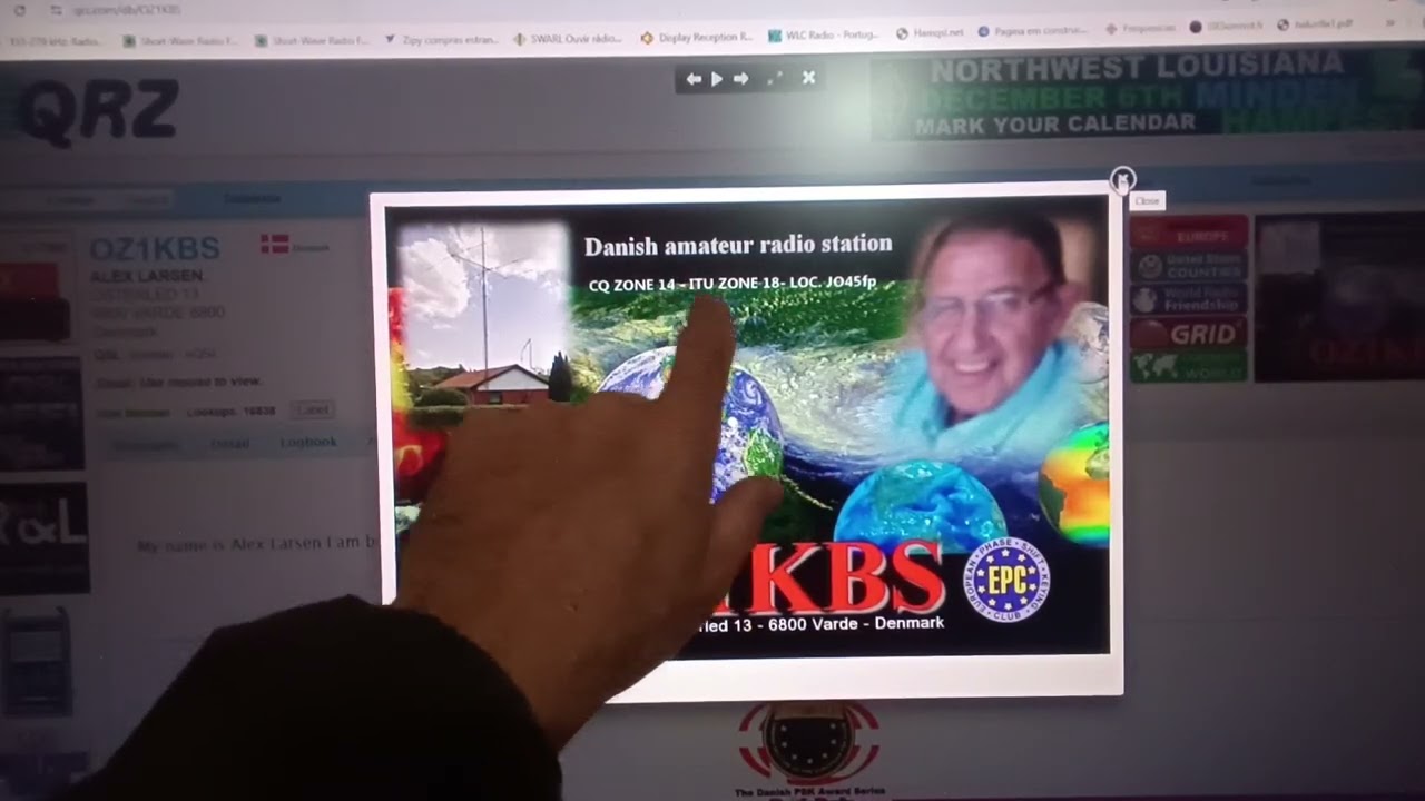 Mostro algumas  estações de radioamadores que escutei