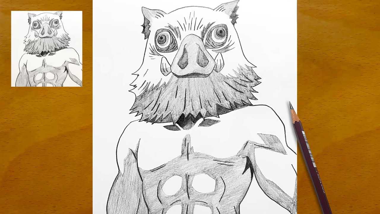How to Draw Inosuke Hashibira Step by Step || Demon Slayer Sketch || Easy Anime Drawing