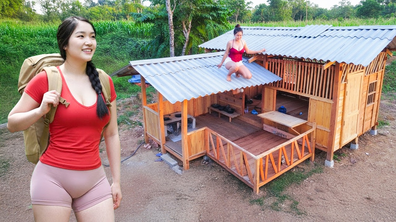 The Couple Actually Did this in the Forest...It took 380 Days to Complete the House Entirely of Wood
