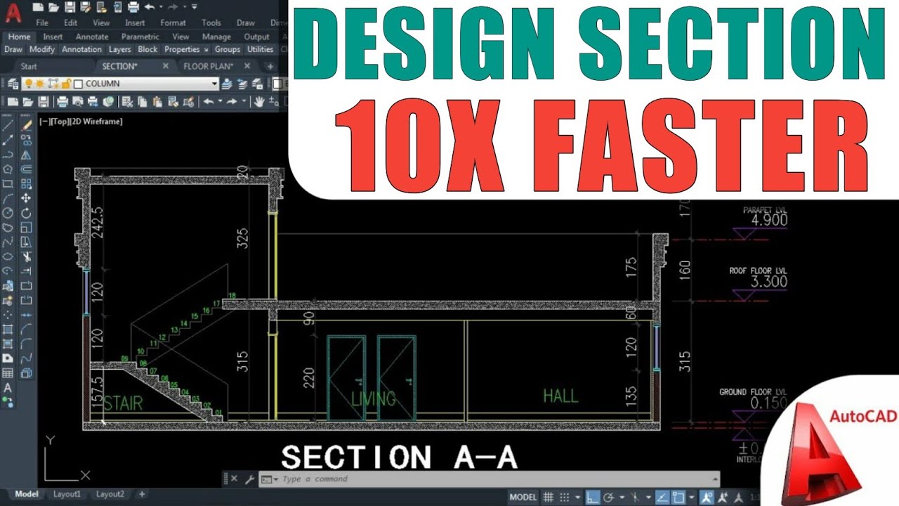 Узнайте, как сделать детализацию разрезов в AutoCAD в 10 раз быстрее! YQArch
