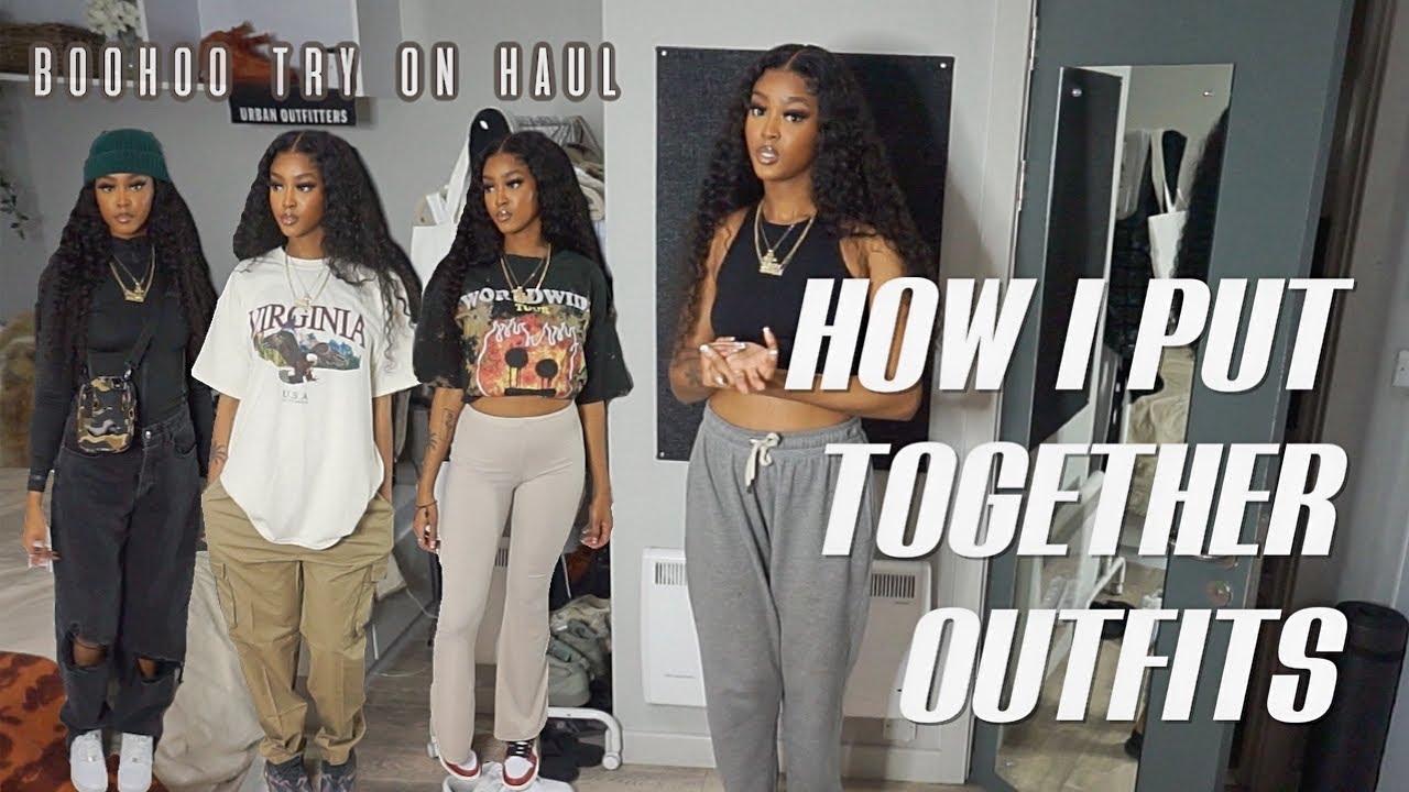 style with me! boohoo streetwear try on haul + how i put outfits together (my thought process)