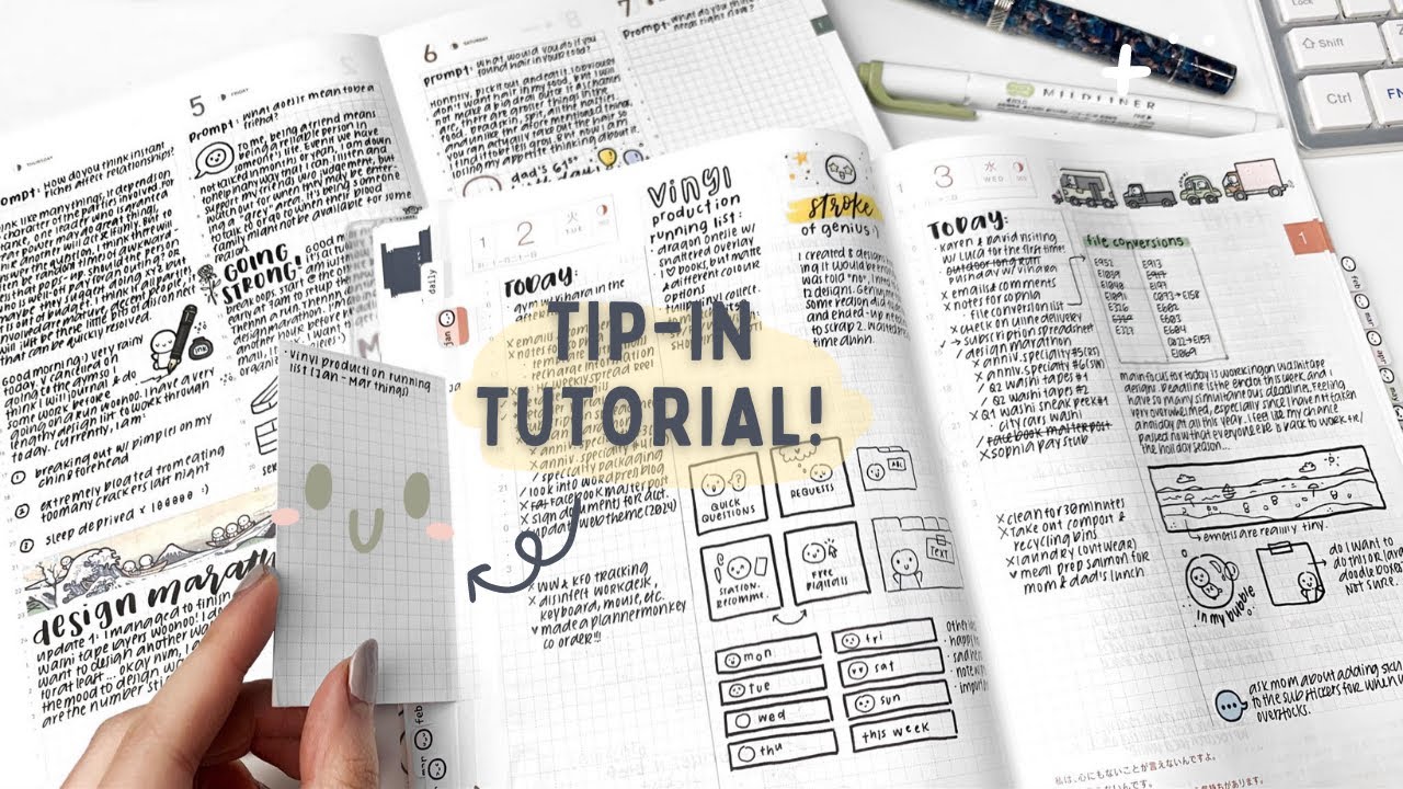 Plan With Me: First Few Days of 2024 + Tip-In Tutorial | Hobonichi Cousin & Take A Note Planner