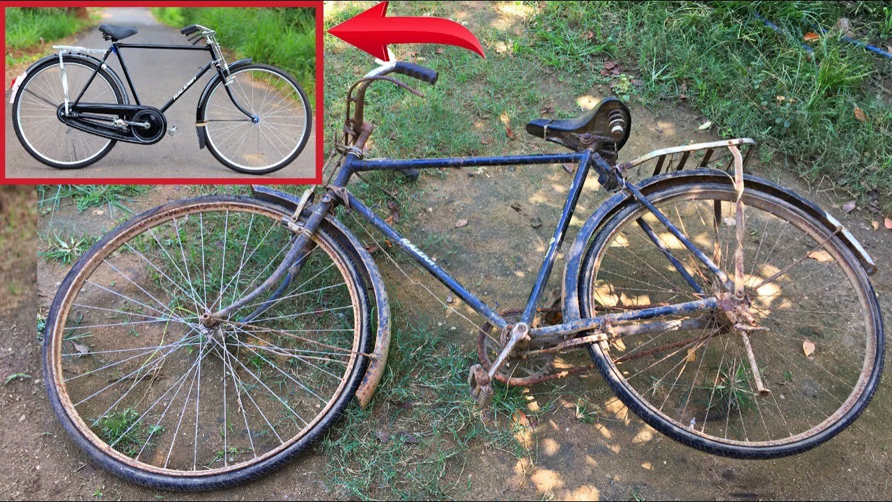 Old and Rusted RALEIGH Bicycle Full Restoration