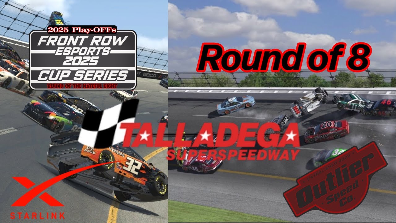 Iracing FRONT ROW ESPORTS 2025 CUP PLAY-OFFS ROUND OF 8 AT TALLADEGA