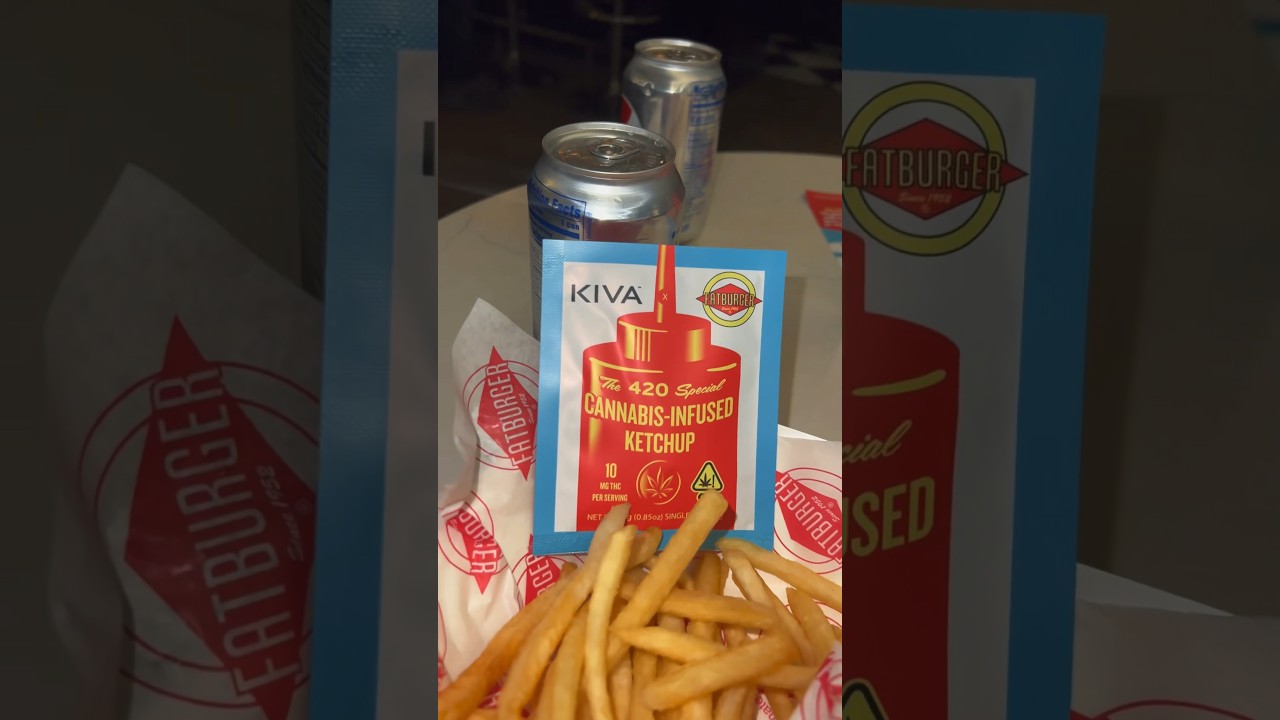 Fatburger x Kiva cannabis infused ketchup! #420  #foodie #kivaconfections #fatburger