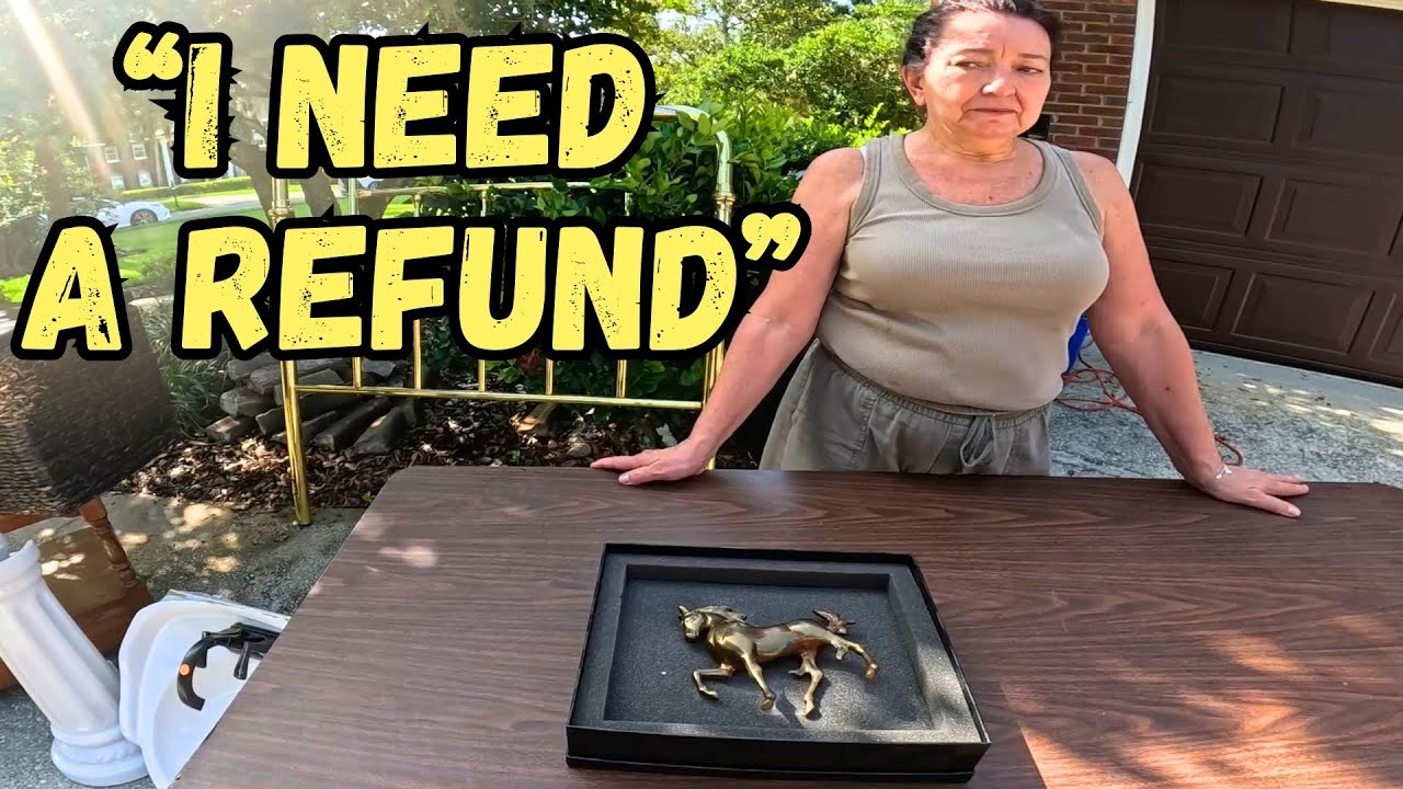 I made a bold choice at this garage sale... She was not pleased