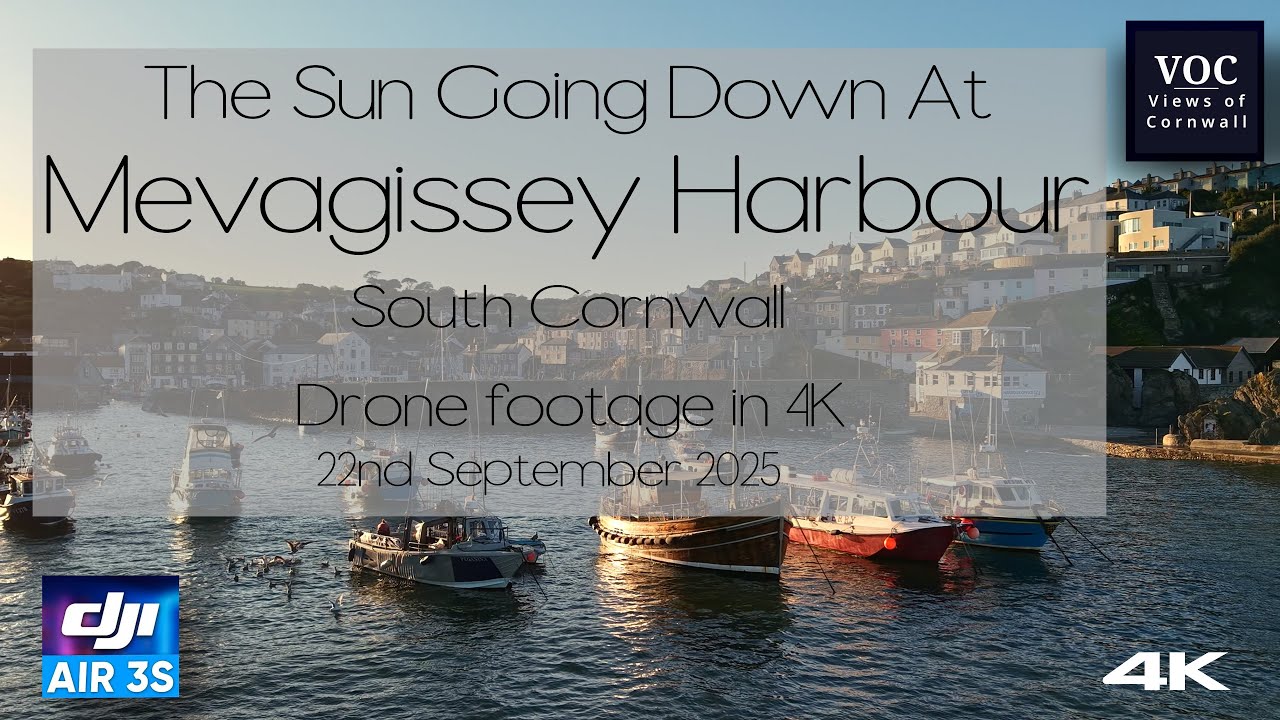 Mevagissey Harbour, South Cornwall, As The Sun Goes Down. 22nd September 2025