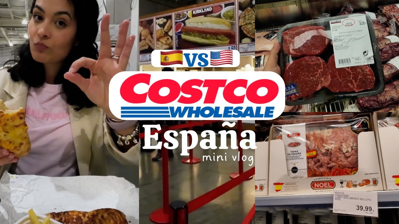 Comparo el COSTCO de ESPAÑA🇪🇸 con el de USA🇺🇸[precios y pruebo la comida] 