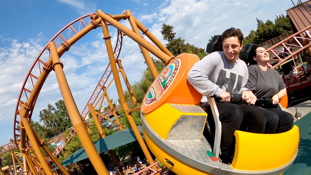SIERRA SIDEWINDER | Twist Spin 360 Roller Coasters | Knott's Berry Farm