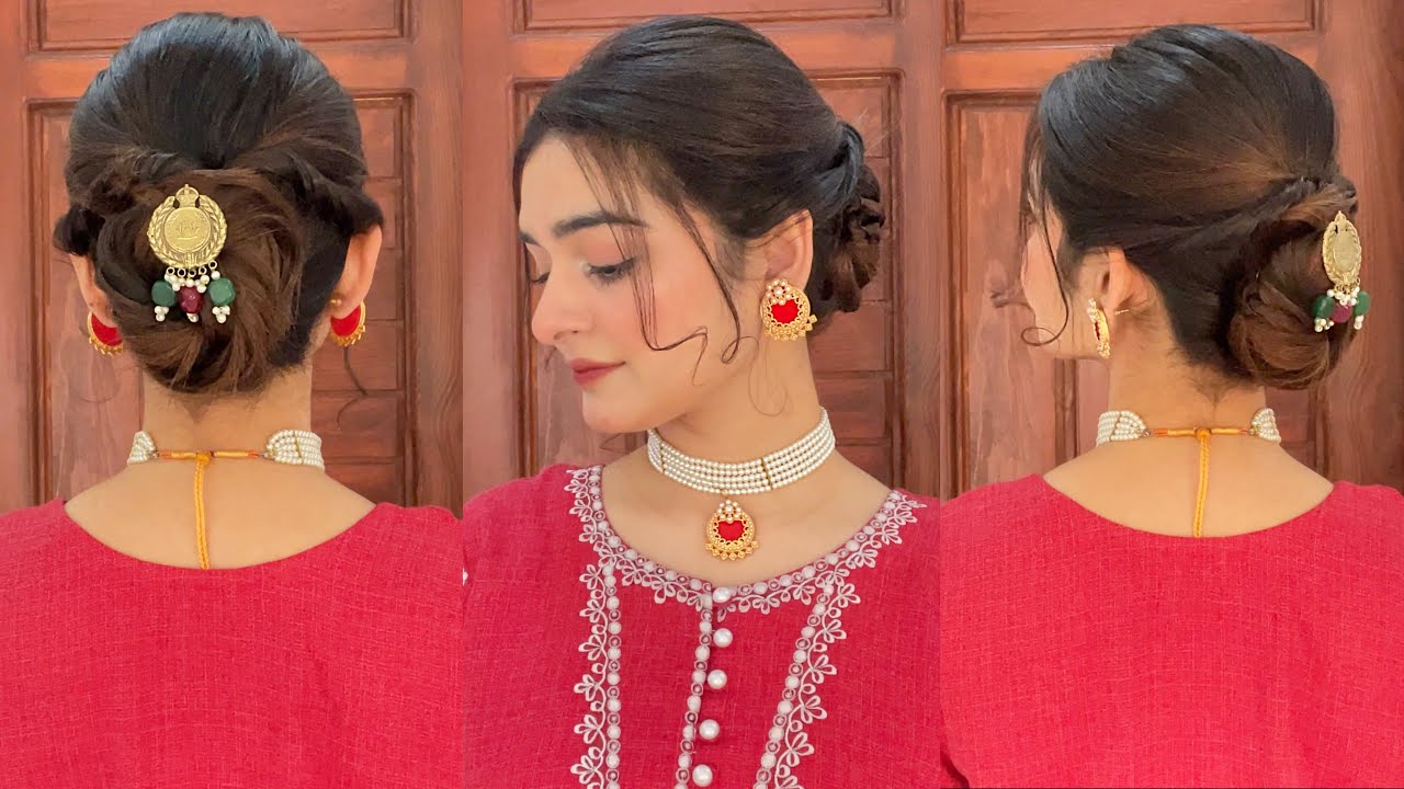 3-MINUTE Elegant Bun Hairstyle For Summers || Simple & Easy