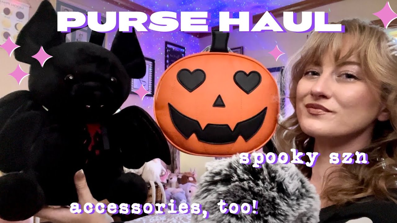 ASMR | Giant Halloween Hot Topic Haul 🎃✨ Purses, Perfume, Lip Oils, Disney Cup +more!