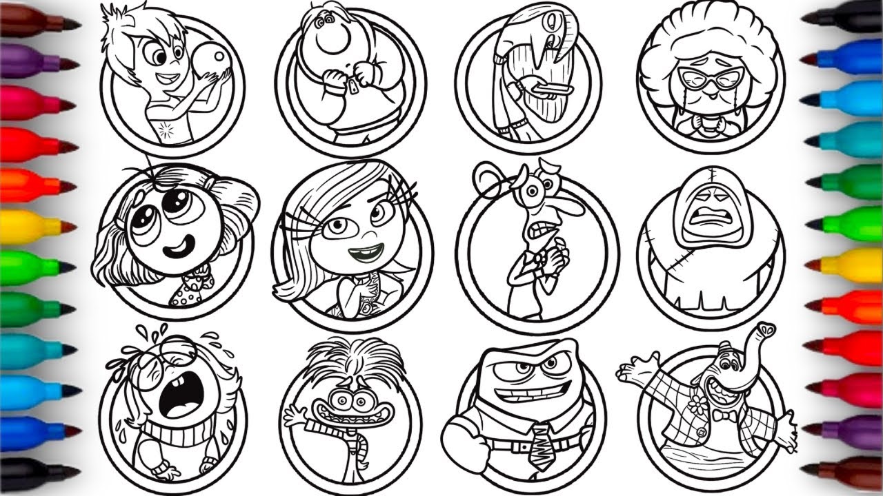 Inside Out 2 Coloring Pages | How to Coloring All Emotions | Satisfying Colouring | NCS Music