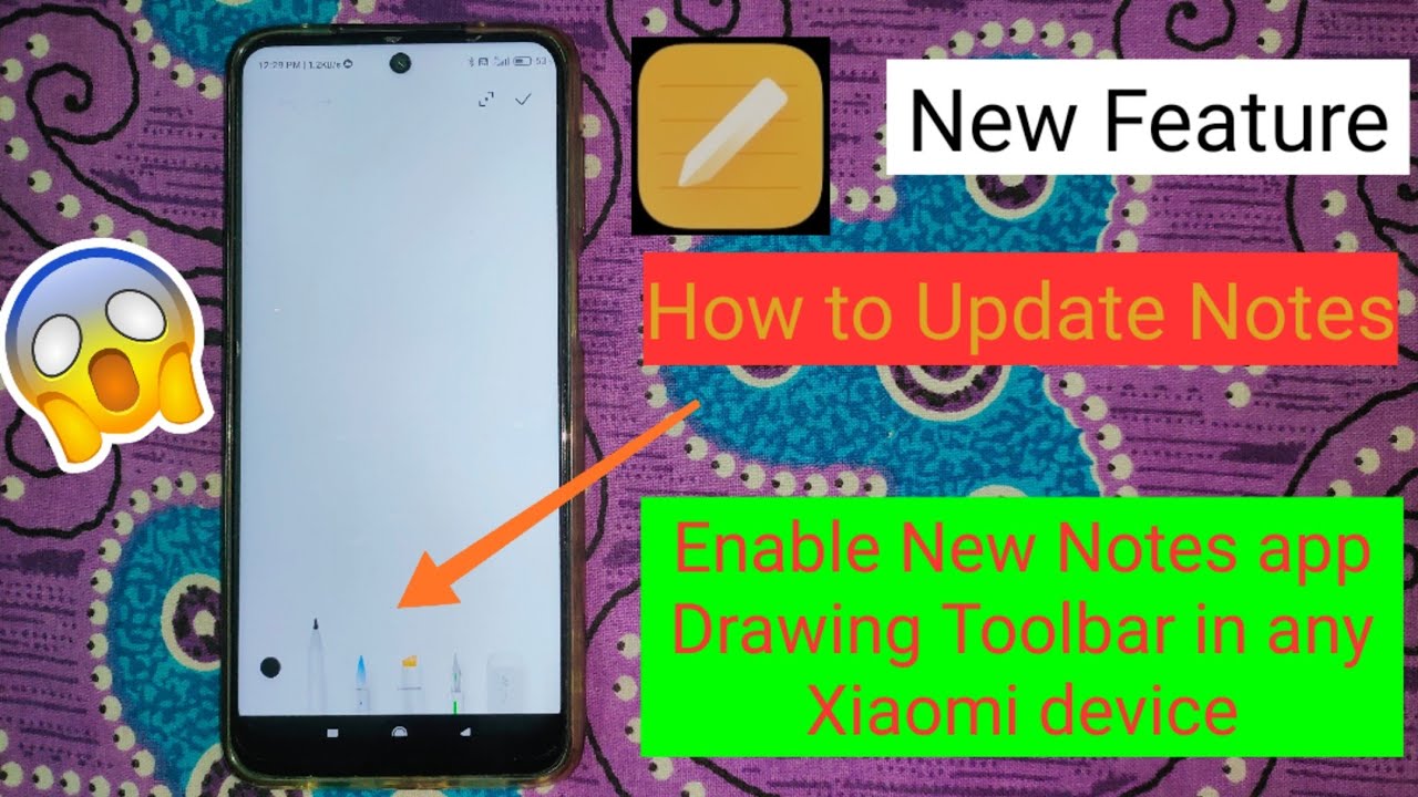 How to enable new MIUI 12 Notes app Drawing toolbar in any Xiaomi phone🔥🔥How to Update Notes