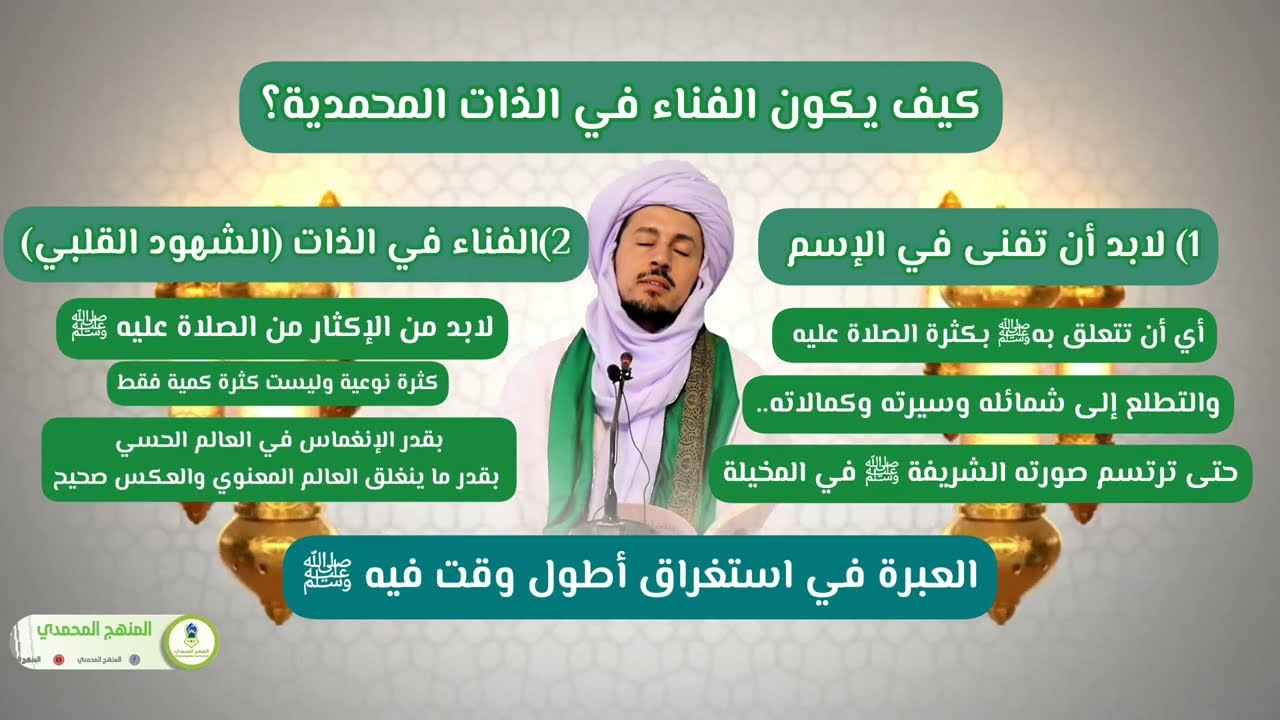 كيف يكون الفناء في الذات المحمدية ؟ - كلام مهم جدا لكل سالك إلى الحضرة المحمدية المقدسة